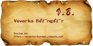 Veverka Böngér névjegykártya